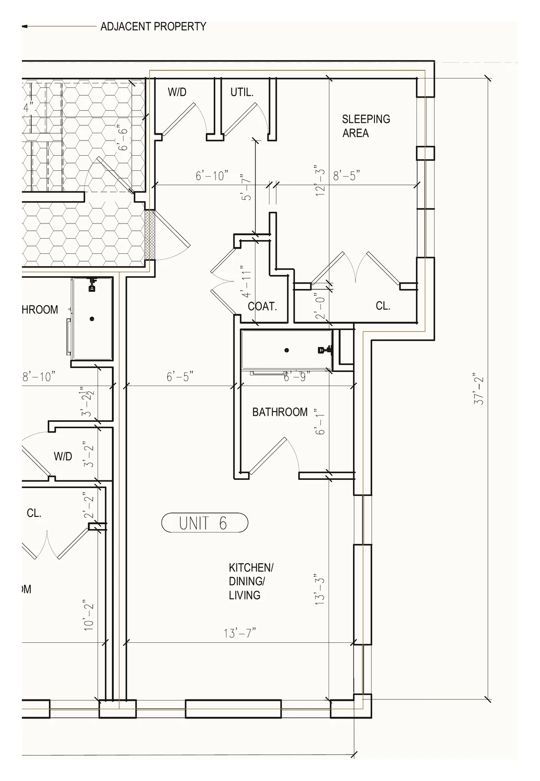 Floor plan for Residence Six at 167 Maverick Street, a junior one bedroom on floor 2